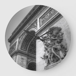 Relógio Grande Arco do Triunfo b/w