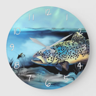 Relógio Grande Arco-Íris Pescando