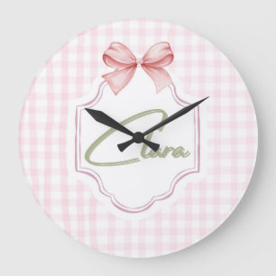 Relógio Grande Arco Personalizado de Nursery Clara Baby Girl &Gin