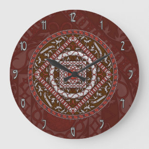 Relógio Grande Aries Mandala Clock