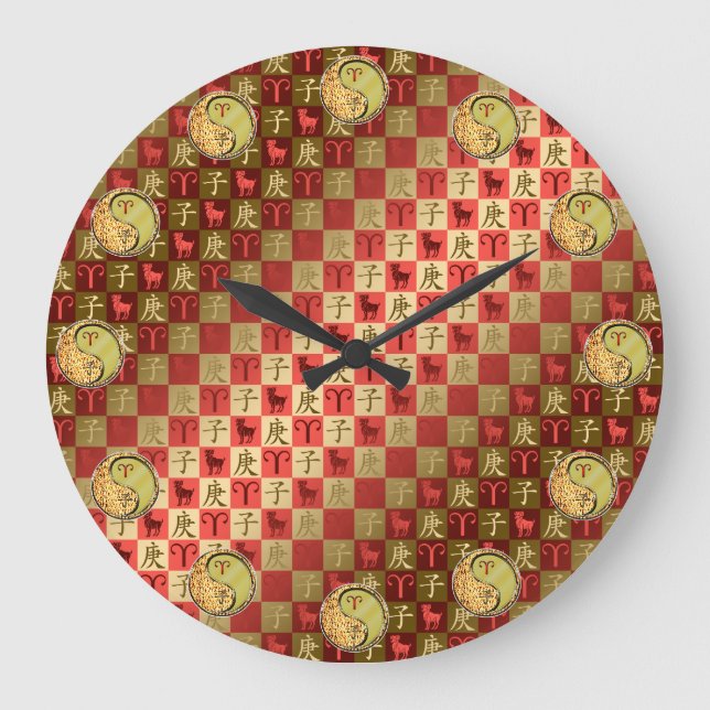 Relógio Grande Aries & Metal Rat (Frente)