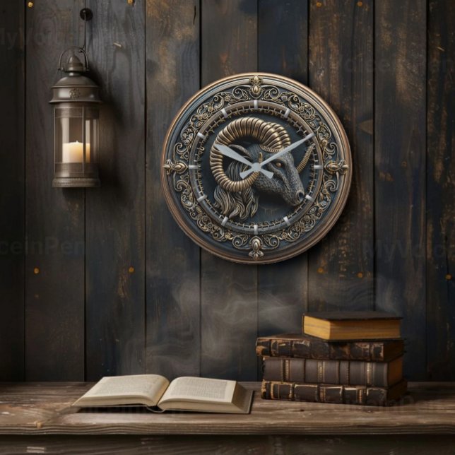Relógio Grande Aries-Zodiac Astrolology Wall Clock (Criador carregado)