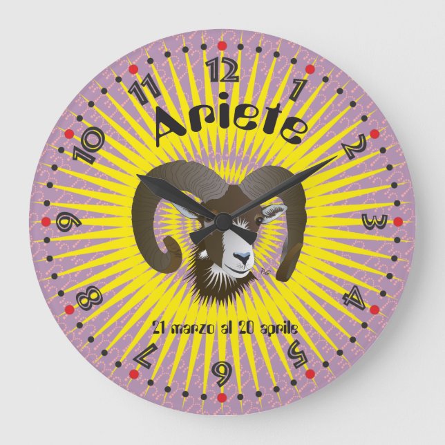 Relógio Grande Ariete 21 al marzo 20 Orologio Aprile (Frente)
