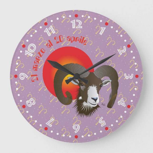 Relógio Grande Ariete 21 marzo al 20 aprile Orologio (Frente)