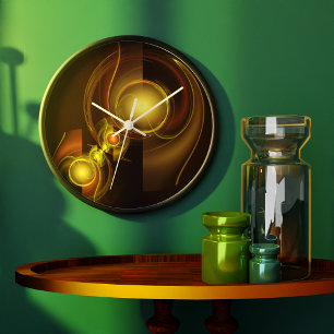 Relógio Grande Arredondar Abstrato de Conexão Inteira