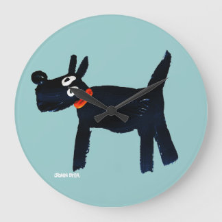 Relógio Grande Art Clock: John Dyer Scotty Dog