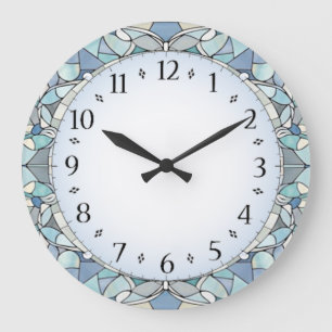 Relógio Grande Art Deco Azul