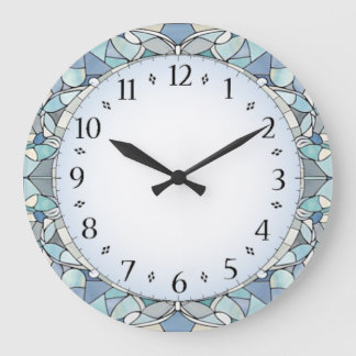 Relógio Grande Art Deco Azul