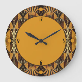 Relógio Grande Art Deco Burl Wood