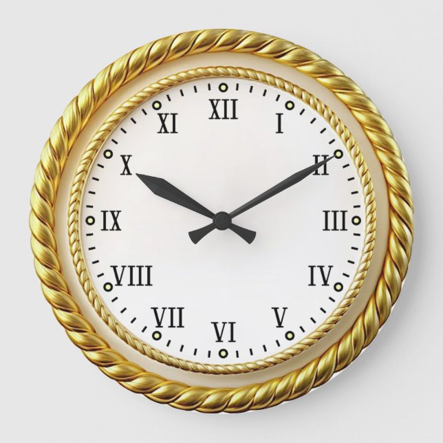Relógio Grande Art Deco Dourado (Frente)