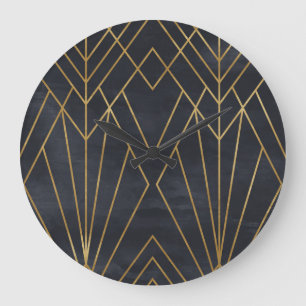 Relógio Grande Art Deco Elegance: Glamor Geométrico
