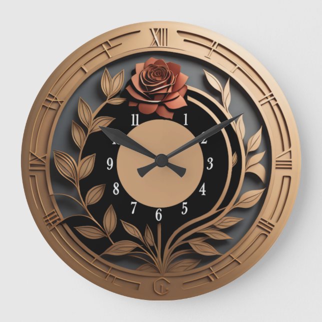 Relógio Grande Art Deco elegante (Frente)