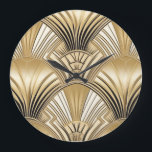 Relógio Grande Art deco - ouro preto<br><div class="desc">Arte deco ouro preto grande relógio.</div>