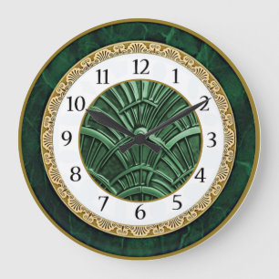 Relógio Grande Art Deco Verde