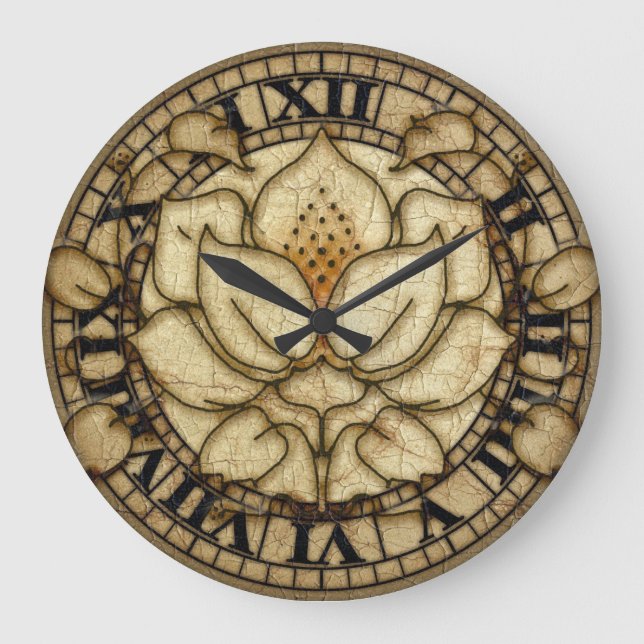 Relógio Grande Art Noveau Lily Motif (Frente)