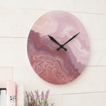 Arte Abstrata Fluida Rosa e Terracota