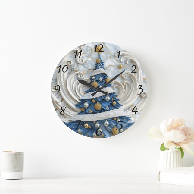 Relógio Grande Arte de árvore de Natal indígena elegante (Lar)