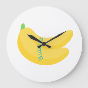 Relógio Grande Arte de Fruta Fofa / Estética de Comida Tropical