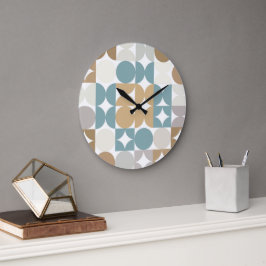 Relógio Grande Arte de Fusão Industrial De Meia Círculos De Abstr