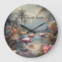 Arte de Lagoa Tropical de Flamingo Vintage Persona