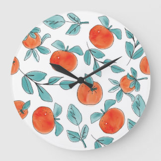 Relógio Grande Arte de linha laranja: padrão sem costura