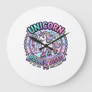 Relógio Grande Arte de Marketplace Pronta para POD Unicorn Roller