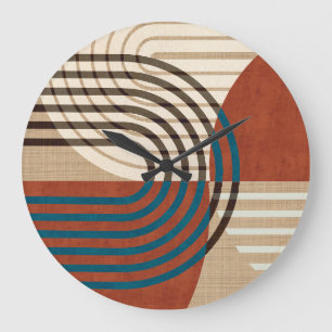 Relógio Grande Arte de Parede de Colagem Retroativa: Abstrato de