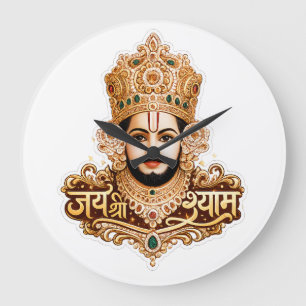 Relógio Grande Arte Devocional Jai Shri Khatu Shyam Ji