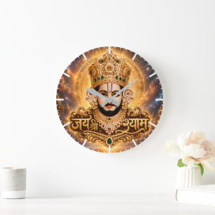 Relógio Grande Arte Devocional Jai Shri Khatu Shyam Ji
