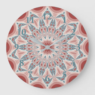 Relógio Grande Arte Fractal do Caleidoscópio Moderno em greve