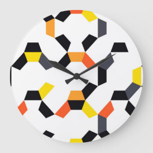 Relógio Grande Arte geométrica corajosa, legal, na moda,