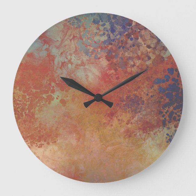 Relógio Grande Arte inspirada por metais russos industriais (Frente)