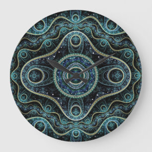 Relógio Grande Arte Mística do Grande Real Julian Fractal Mandala