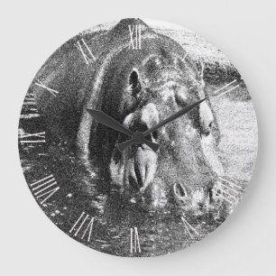Relógio Grande Arte Preta Grainha Branca, Pocket Wall Clock