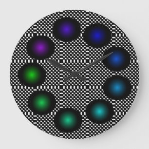 Relógio Grande Arte Selvagem Divertida Ilusão Óptica Trippy Incom