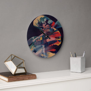 Relógio Grande Arte Vintage Art Nouveau, Loie Fuller no Folies Be