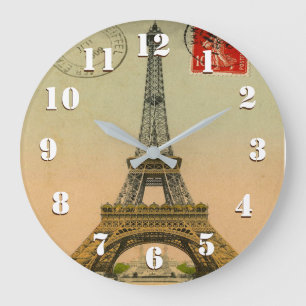 Relógio Grande Arte Vintage Parisiense Linda