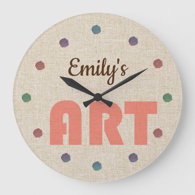 Relógio Grande Artística de Nome de Adição legal (Frente)