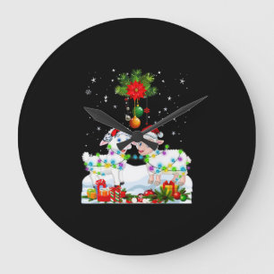 Relógio Grande Árvore de Natal Engraçado para Ovinos   Presente