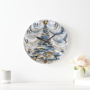 Relógio Grande Árvore de Natal Magia Festiva