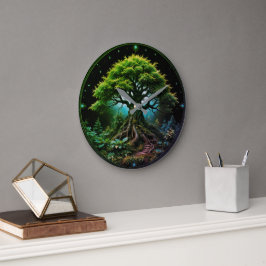 Relógio Grande Árvore Verde