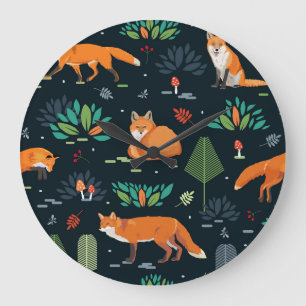 Relógio Grande Árvores de raposas deixam o fundo escuro