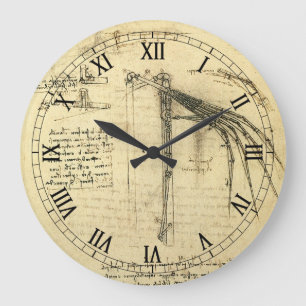 Relógio Grande Asa de Leonardo da Vinci no esboço da máquina voad