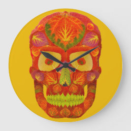 Relógio Grande Aspen Folha Crânio 16