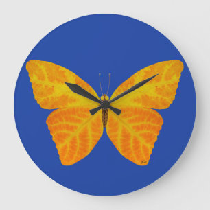 Relógio Grande Aspen Leaf Butterfly 3