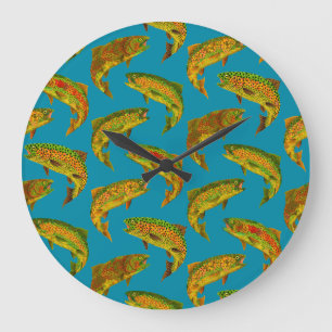Relógio Grande Aspen Leaf Rainbow Pattern Invisível 2018