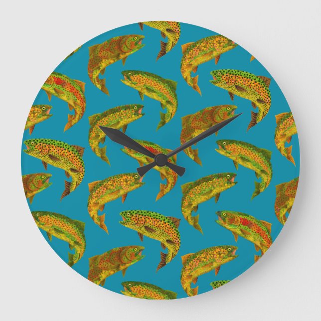 Relógio Grande Aspen Leaf Rainbow Pattern Invisível 2018 (Frente)