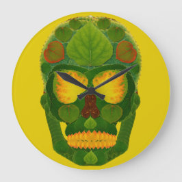 Relógio Grande Aspen Leaf Skull 9