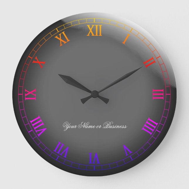 Relógio Grande Assinatura 3D-Style Ipanumbers romano clássico (Frente)
