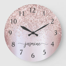 Assinatura de Nome Monograma Brilhante em Rosa Dou